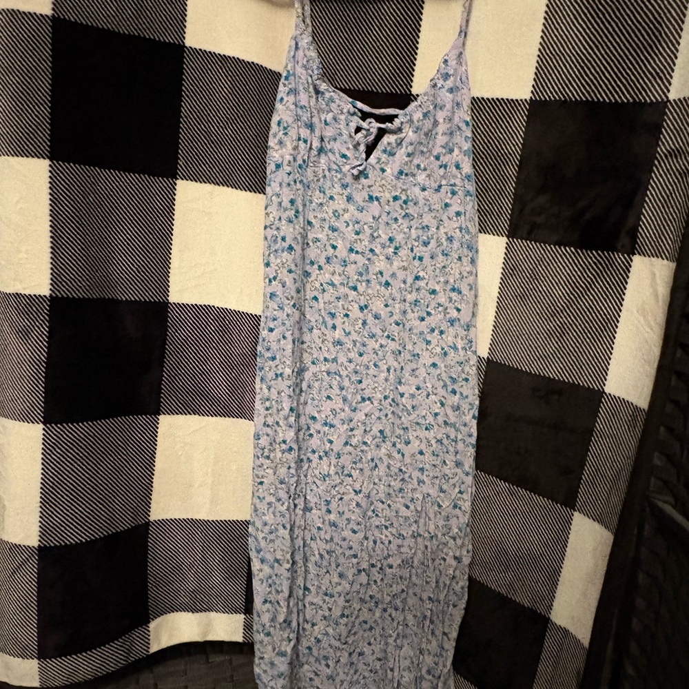 Aeropostale Blue Floral Maxi Dress